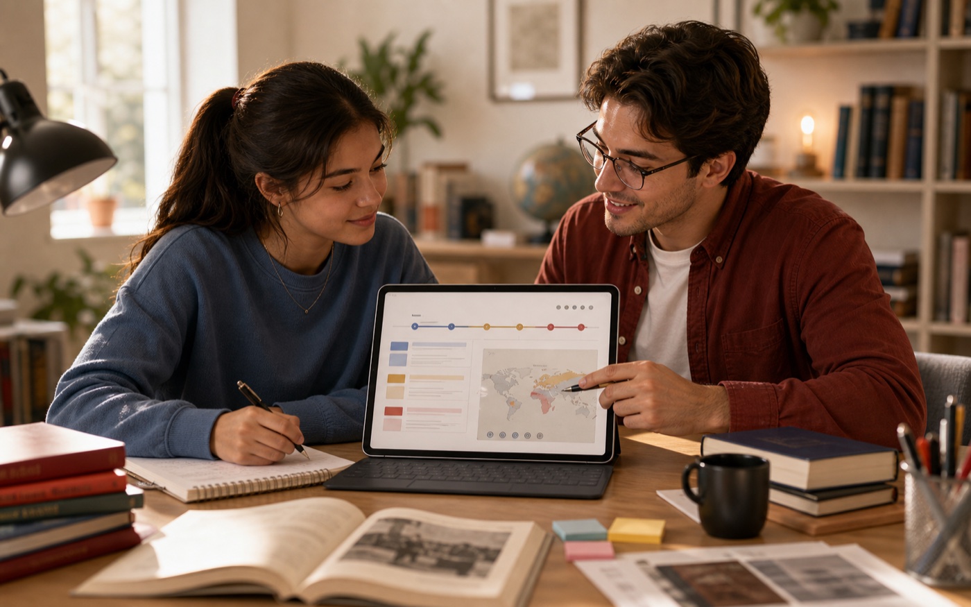 Students and tutors using History AI for history study